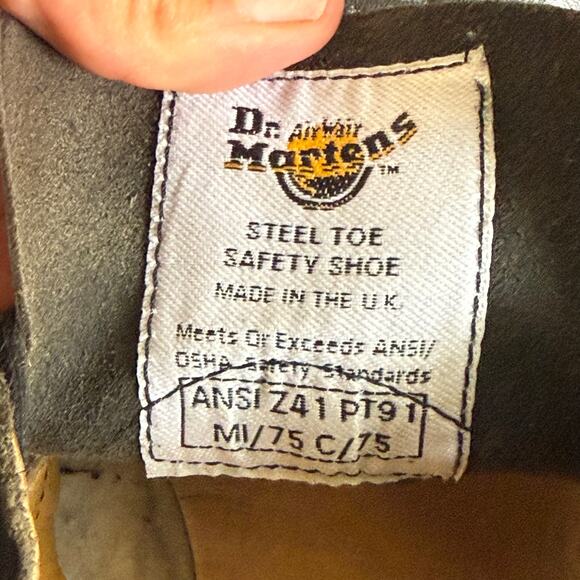 Vintage 90s DR MARTENS Shoes STEEL TOE 9875 Oxfords Made in ENGLAND UK 12 main image 12